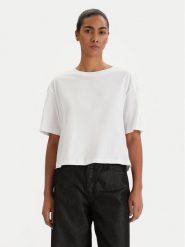 Armani Exchange T-Shirt XW001836 AF10356 U0002 Biały Regular Fit. Białe t-shirty damskie Armani Exchange, l, bez wzorów, z bawełny, bez kołnierzyka, bez ramiączek. Za 289.99 zł.