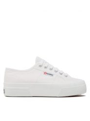 Superga Tenisówki 2740 Platform S21384W Biały. Białe trampki i tenisówki damskie Superga, bez wzorów, z materiału, bez zapięcia. Za 179.99 zł.