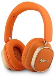 Słuchawki Guess Nauszne Bluetooth ENC Rectangle Metal Script pomarańczowy. Brązowe słuchawki bezprzewodowe Guess. Za 164.98 zł.