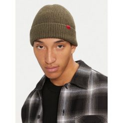 Czapka HUGO. Zielone czapki męskie Hugo, na zimę, bez wzorów. Za 299.99 zł.