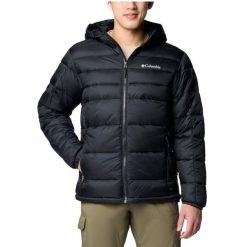 Kurtka sportowa męska Buck Butte II Insulated Hooded Jacket. Czarne kurtki sportowe męskie Columbia, m, bez wzorów, z materiału, z kapturem, trekkingowe. Za 619.99 zł.