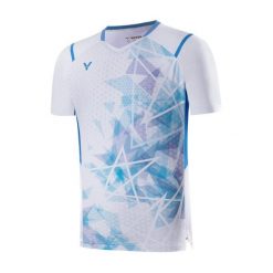 Koszulka sportowa unisex VICTOR T-40001TD A. Białe koszulki sportowe męskie Victor, m, bez wzorów, bez ramiączek. Za 139.99 zł.