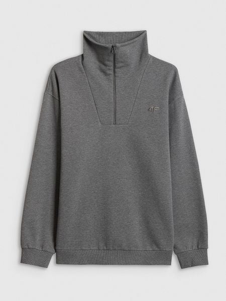 4F Bluza dresowa regular bez kaptura męska - szara L. Szare bluzy męskie 4F, l, bez wzorów, z dresówki, biznesowe, bez ramiączek, bez kaptura. Za 199.99 zł.