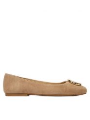 MICHAEL Michael Kors Baleriny Milan 40F5MLFP1S Brązowy. Brązowe balerinki damskie MICHAEL Michael Kors, bez wzorów, ze skóry, bez obcasa, bez zapięcia. Za 679.99 zł.