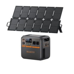 Zestaw stacja zasilania BLUETTI AC270P z panelem solarnym 220 W. Brązowe powerbanki BLUETTI. W wyprzedaży za 6,899.00 zł.