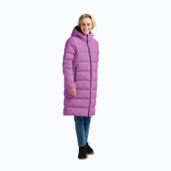 Płaszcz puchowy damski Jack Wolfskin Frozen Palace Coat. Czerwone płaszcze damskie Jack Wolfskin, na zimę, m, bez wzorów, z materiału, bez kołnierzyka, bez kaptura. Za 1,439.00 zł.