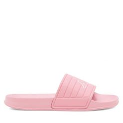 Klapki Kappa. Czerwone klapki damskie Kappa, bez wzorów, bez obcasa, bez zapięcia. Za 79.99 zł.