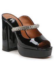 Kurt Geiger Klapki Duke Platform Peep Toe 9559200309 Czarny. Czarne klapki damskie Kurt Geiger, bez wzorów, ze skóry, z otwartym noskiem, bez obcasa, bez zapięcia. Za 789.99 zł.