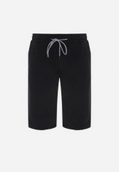 Czarne Szorty Casual z Wiązaniem i Gumką w Pasie Nasine. Czarne szorty męskie Born2be, bez wzorów, casualowe. Za 109.99 zł.