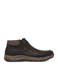 Rieker Botki CEO-03660-25 Brązowy ciemny. Brązowe botki męskie Rieker, bez wzorów, ze skóry, bez obcasa, bez zapięcia. Za 449.99 zł.
