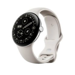 Inteligentny zegarek Google Pixel Watch 4 45 mm Unisex Srebrny/Porcelanowy. Szare zegarki męskie Google, bez wzorów, srebrne. Za 1,961.50 zł.