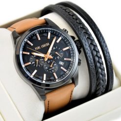 Zegarek Paul Lorens Zestaw męski zegarek Paul Lorens MAKALU PL20010A-1B3 + bransoletka. Zegarki męskie Paul Lorens, bez wzorów. Za 329.99 zł.