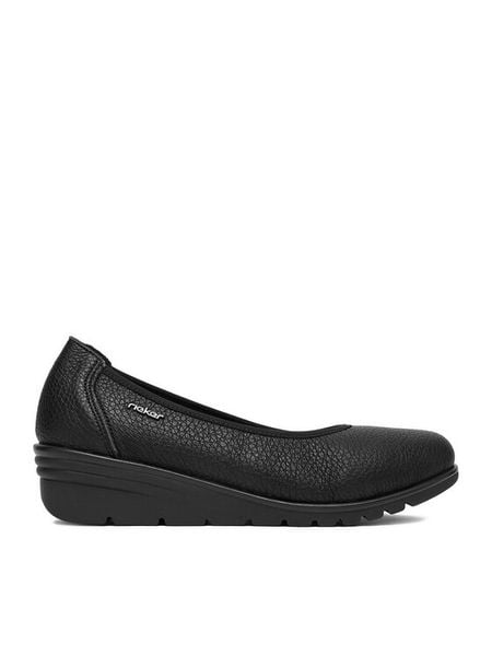 Rieker Baleriny CEO-L5360-00 Czarny. Czarne balerinki damskie Rieker, bez wzorów, ze skóry, bez obcasa, bez zapięcia. Za 319.99 zł.