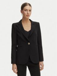 Rinascimento Marynarka CFC0128640003 Czarny Regular Fit. Czarne marynarki i żakiety damskie Rinascimento, bez wzorów, z syntetyku, bez kołnierzyka, bez ramiączek. Za 699.99 zł.