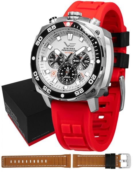 Zegarek męski Vostok Europe VK67-650A722S czerwony. Czerwone zegarki męskie Vostok Europe, bez wzorów. Za 2,760.00 zł.