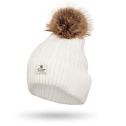 Czapka biała Peterson PTN HAT-07. Białe czapki damskie Peterson, na zimę, bez wzorów, z dzianiny. Za 41.99 zł.