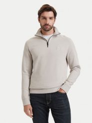BOSS Bluza Zetrust 50468926 Beżowy jasny Regular Fit. Brązowe bluzy męskie Boss, m, bez wzorów, z bawełny, bez ramiączek, bez kaptura. Za 599.99 zł.
