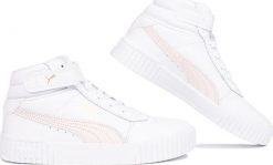 Puma Buty damskie Puma Carina 2.0 Mid białe 385851 07 38,5. Białe obuwie sportowe damskie Puma, bez wzorów, bez zapięcia. Za 280.27 zł.