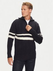 Guess Sweter M4BR12 Z3HA2 Granatowy Regular Fit. Niebieskie swetry męskie Guess, l, z aplikacjami, z syntetyku, bez kołnierzyka, bez ramiączek. Za 359.99 zł.