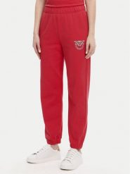 PINKO Spodnie dresowe Plumcake 104790 A2G8 Czerwony Regular Fit. Czerwone spodnie dresowe damskie Pinko, bez wzorów, z bawełny. Za 419.99 zł.