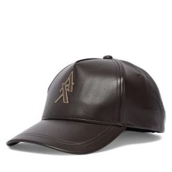 Czapka z daszkiem Armani Exchange. Brązowe czapki damskie Armani Exchange, bez wzorów. Za 329.99 zł.