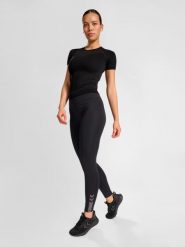 Damskie legginsy Hummel Active. Czarne legginsy damskie Hummel, bez wzorów, z dżerseju. Za 269.50 zł.
