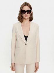 Maryley Marynarka 24EB187/43GE Écru Regular Fit. Marynarki i żakiety damskie Maryley, bez wzorów, z syntetyku, bez kołnierzyka, bez ramiączek. Za 399.99 zł.