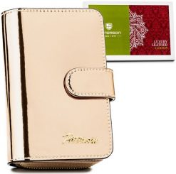 Portfel skórzany Peterson PTN 1N-602 złoty. Żółte portfele damskie Peterson, ze skóry. Za 119.99 zł.