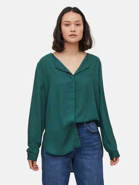 Vila Koszula Lucy 14044253 Zielony Regular Fit. Zielone koszule damskie Vila, l, bez wzorów, z syntetyku, bez kołnierzyka, bez ramiączek. Za 99.99 zł.