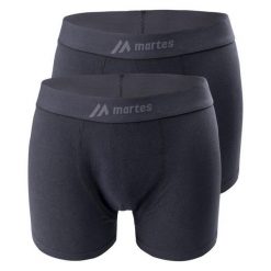 Bokserki Męskie Ravor (zestaw 2 Sztuk). Czarne bokserki męskie MARTES ESSENTIALS, bez wzorów, z bawełny. Za 55.99 zł.