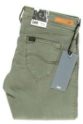 JEANSY DAMSKIE LEE TOXEY GREEN L527BF91 OUTLET. Zielone jeansy damskie Lee, bez wzorów, z jeansu, z obniżonym stanem. Za 99.99 zł.