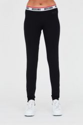 MOSCHINO Czarne legginsy. Czarne legginsy damskie MOSCHINO, bez wzorów. W wyprzedaży za 299.99 zł.