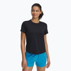 Koszulka treningowa damska Under Armour Vanish Elite Vent. Czarne bluzki damskie Under Armour, l, bez wzorów, sportowe, bez kołnierzyka, bez ramiączek. Za 189.99 zł.