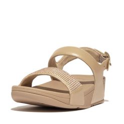 Damskie sandały z klinem FitFlop Lulu. Czarne sandały damskie FIT FLOP, bez wzorów, z materiału, bez obcasa, bez zapięcia. Za 534.50 zł.