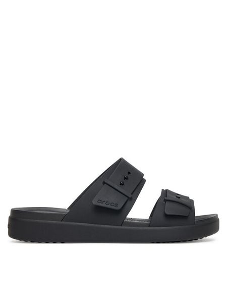 Crocs Klapki Brooklyn Buckle Low Low 211215 Czarny. Czarne klapki damskie Crocs, bez wzorów, z tworzywa sztucznego, bez obcasa, bez zapięcia. Za 139.00 zł.