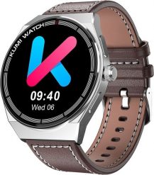 Smartwatch Kumi GT5 Max Brązowy (KU-GT5M/SR). Brązowe zegarki smartwatch Kumi, bez wzorów. Za 199.00 zł.