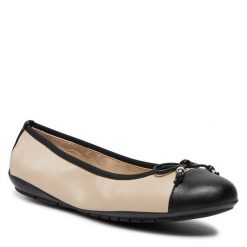 Baleriny Caprice. Brązowe balerinki damskie Caprice, bez wzorów, bez obcasa, bez zapięcia. Za 219.99 zł.