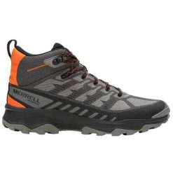 Buty trekkingowe męskie Merrell Moab Speed Eco Mid Wp. Buty zimowe męskie Merrell, bez wzorów, z materiału, bez obcasa, bez zapięcia. Za 565.00 zł.