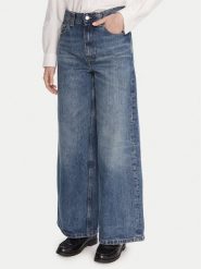 Tommy Hilfiger Jeansy WW0WW46731 Niebieski Wide Leg. Niebieskie jeansy damskie Tommy Hilfiger, bez wzorów, z bawełny. Za 519.99 zł.