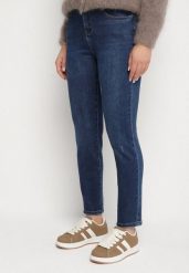 Niebieskie Jeansy z Domieszką Wiskozy o Kroju Skinny z Regularnym Stanem Zenisa. Niebieskie jeansy damskie Born2be, bez wzorów, z jeansu. Za 119.99 zł.