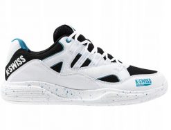 Padel shoes for men K-SWISS TURA TEAM PADEL white/black EU42. Białe buty sportowe męskie K-SWISS, bez wzorów, bez zapięcia. Za 383.50 zł.
