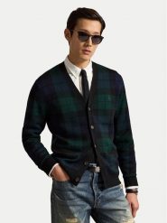 Polo Ralph Lauren Kardigan 710B23895001 Zielony Regular Fit. Zielone swetry męskie Polo Ralph Lauren, m, bez wzorów, z wełny, bez kołnierzyka, bez ramiączek. Za 1,299.00 zł.