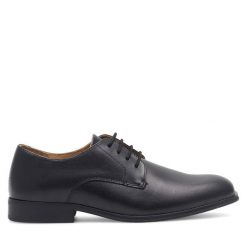 Półbuty GINO ROSSI. Czarne buty wizytowe męskie Gino Rossi, bez wzorów, bez obcasa, bez zapięcia. Za 249.99 zł.