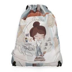 Worek damski Anekke, wykonany z lekkiego materiału tekstylnego z dekoracyjnym nadrukiem zamykany na ściągacz ze sznurkami, szary, 42484-003. Szare torebki do ręki damskie Anekke, bez wzorów, z nadrukiem, bez dodatków. Za 119.00 zł.