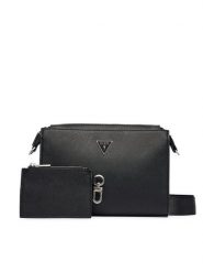 Guess Torebka HMMISL P6457 Czarny. Czarne listonoszki damskie Guess, z aplikacjami, ze skóry, bez dodatków. Za 364.99 zł.