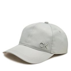 Czapka z daszkiem Calvin Klein. Szare czapki damskie Calvin Klein, bez wzorów. Za 109.99 zł.