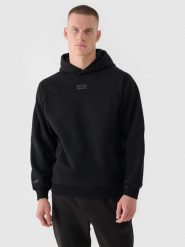 4F Bluza dresowa nierozpinana z kapturem męska 4F x Robert Lewandowski - czarna S. Czarne bluzy sportowe męskie 4F, m, z aplikacjami, z bawełny, z kapturem. W wyprzedaży za 139.99 zł.