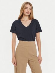 Tommy Hilfiger T-Shirt WW0WW44177 Granatowy Regular Fit. Niebieskie t-shirty damskie Tommy Hilfiger, s, bez wzorów, z bawełny, bez kołnierzyka, bez ramiączek. Za 129.99 zł.