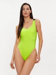 Calvin Klein Swimwear Strój kąpielowy KW0KW02576 Zielony. Zielone stroje kąpielowe damskie Calvin Klein Swimwear, m, bez wzorów, z syntetyku. Za 279.99 zł.