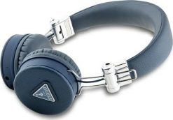 Słuchawki Guess Guess Bluetooth ENC GUBH70PGTSPSB blue/blue Grained Classic Round Shape. Niebieskie słuchawki bezprzewodowe Guess. Za 194.50 zł.